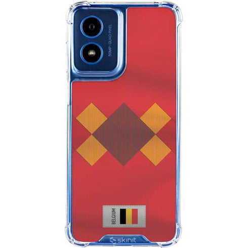 Belgium Soccer Flag Moto G Play 4G (2024) Clear Case